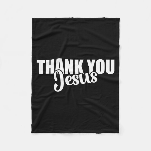 Couverture Polaire Thank You Jesus Faith Based Christian Bible Gospel (Devant)