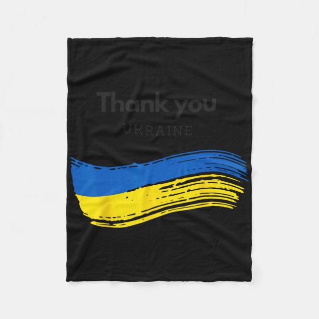 Couverture Polaire Thank You Ukraine  (Devant)