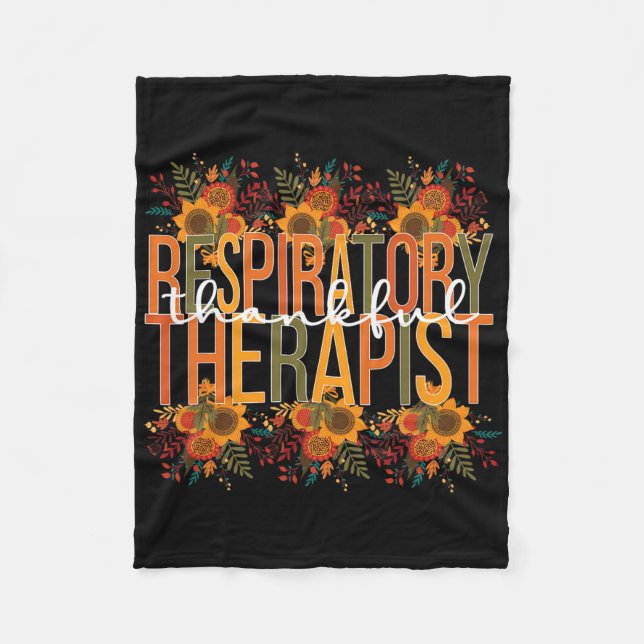 Couverture Polaire Thankful Respiratory Therapist Thanksgiving (Devant)