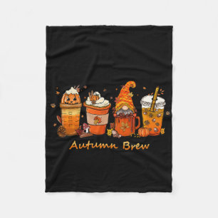 Couverture Polaire Thanksgiving Automne Brew Automne Café Citrouille