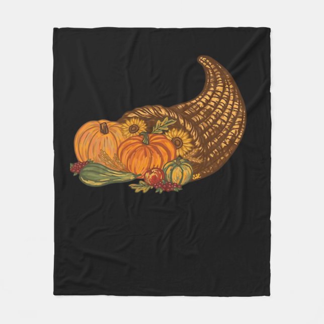Couverture Polaire Thanksgiving Cornucopia Classic T-Shirt (Devant)