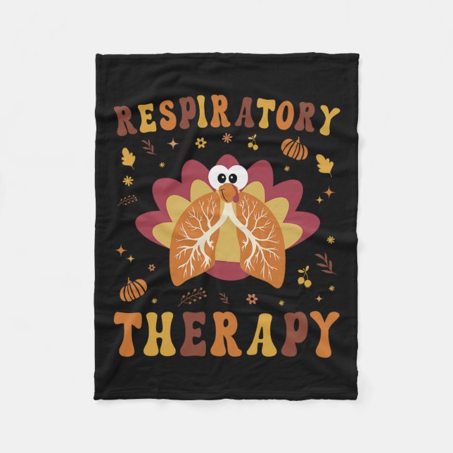 Couverture Polaire Thanksgiving Respiratory Therapist Fall Au (Devant)