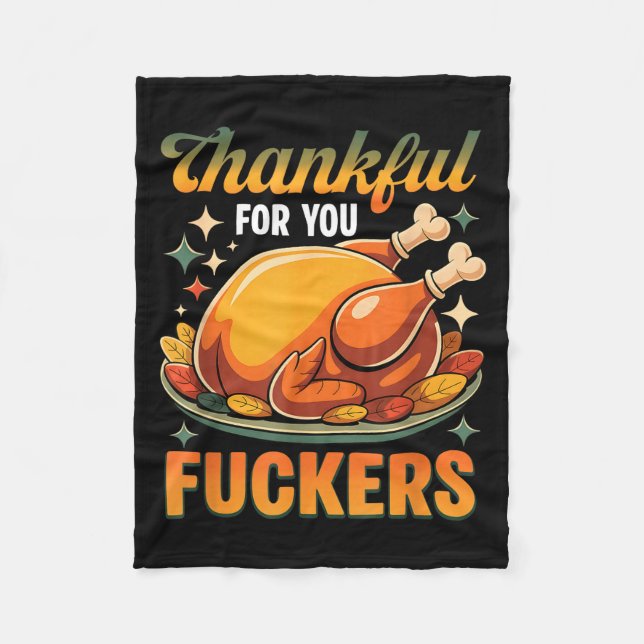 Couverture Polaire Thanksgiving Roasted Turkey Thankful F0r You F Cke (Devant)