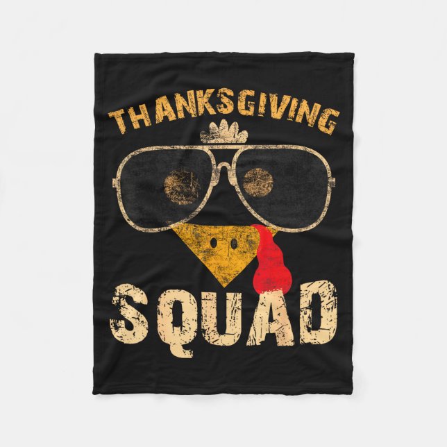 Couverture Polaire Thanksgiving Squad Turkey Day Fall Matching Women  (Devant)