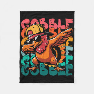 Couverture Polaire Thanksgiving Turkey Dab Gobble Funny Toddler Boys