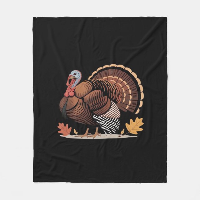 Couverture Polaire Thanksgiving Turquie - Automne Vacances Classique  (Devant)