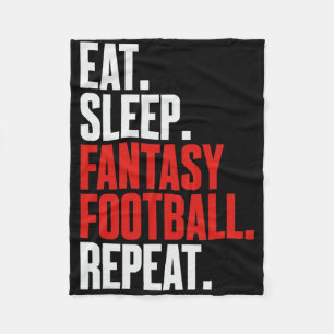 Couverture Polaire That Says eat Sleep Imaginaire Football Repeat'