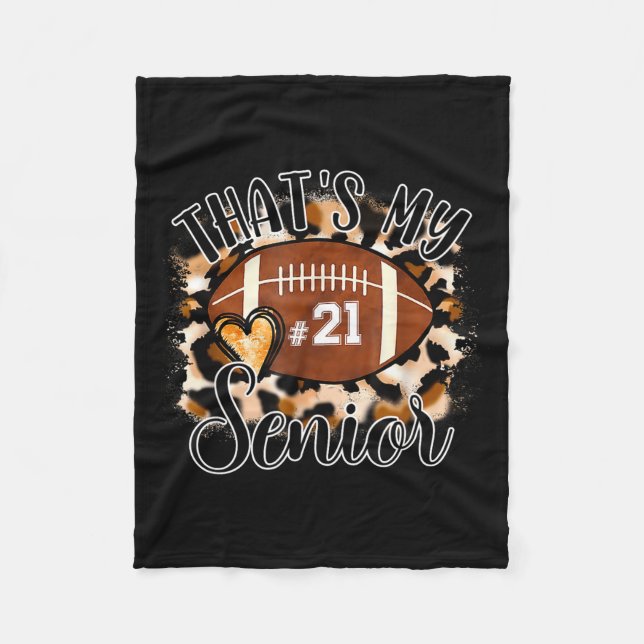 Couverture Polaire That's My Senior Football Jersey Night Number 21 F (Devant)