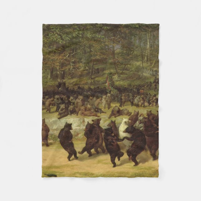 Couverture Polaire The Bear Dance Painting (Devant)