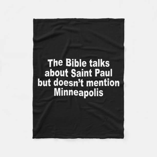 Couverture Polaire The Bible Talks About Saint-paul But Doesnt Mentio (Devant)