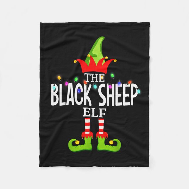 Couverture Polaire The Black Sheep Elf Christmas Matching Pajamas  (Devant)