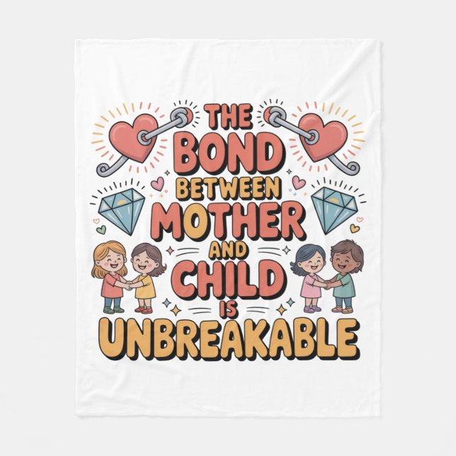 Couverture Polaire The Bond Between Mother And Child Is Unbreakable (Devant)
