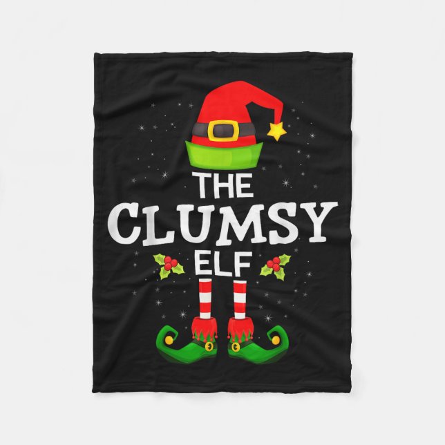 Couverture Polaire The Clumsy Elf Christmas Family Matching Pajama  (Devant)