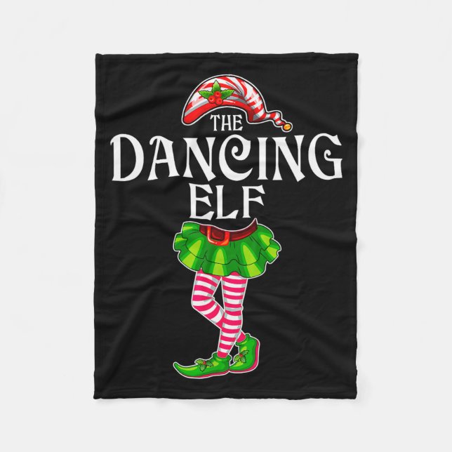 Couverture Polaire The Dancing Elf Christmas Matching Family Group  (Devant)