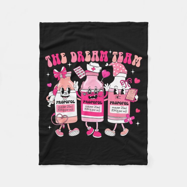 Couverture Polaire The Dream Team Retro Groovy Nurse Medical Nursing  (Devant)