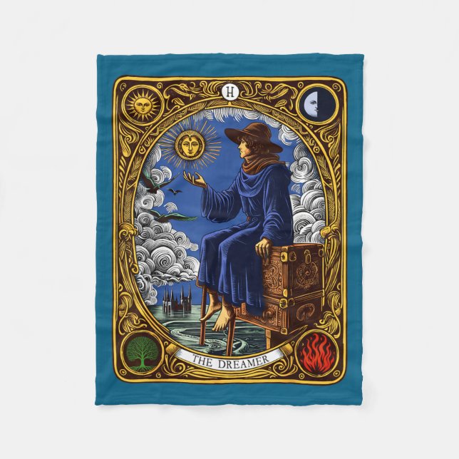 Couverture Polaire The Dreamer (the Fool) Mayor Arcana Tarot Card Got (Devant)