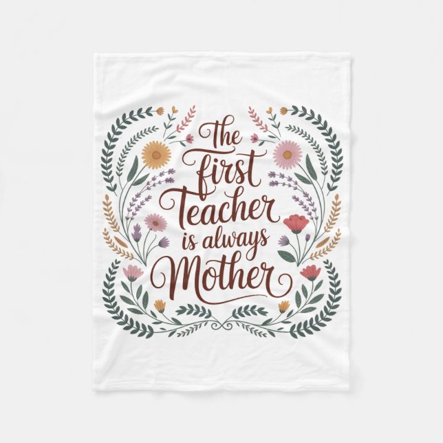 Couverture Polaire The First Teacher Is Always Mother (Devant)