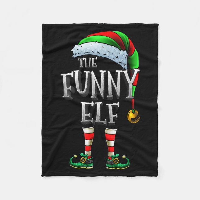 Couverture Polaire The Funny Elf Shirt Matching Family Funny Christma (Devant)