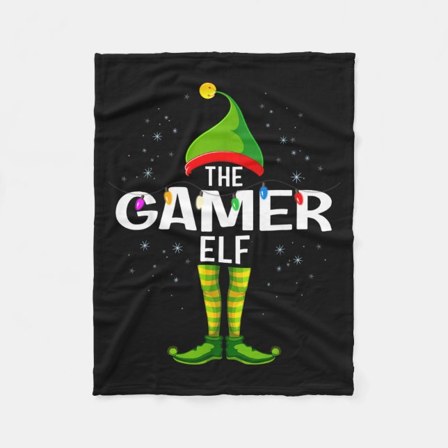 Couverture Polaire The Gamer Elf Christmas Group Family Pajama  (Devant)