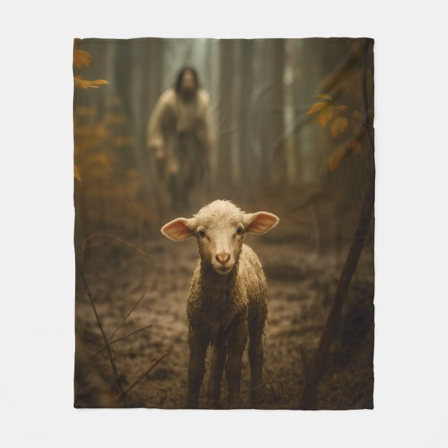 Couverture Polaire The Good Shepherd and the Lost Lamb – Jesus & Lamb (Devant)