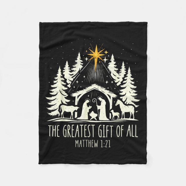 Couverture Polaire The Greatest Gift For All Christmas Nativity Jesus (Devant)