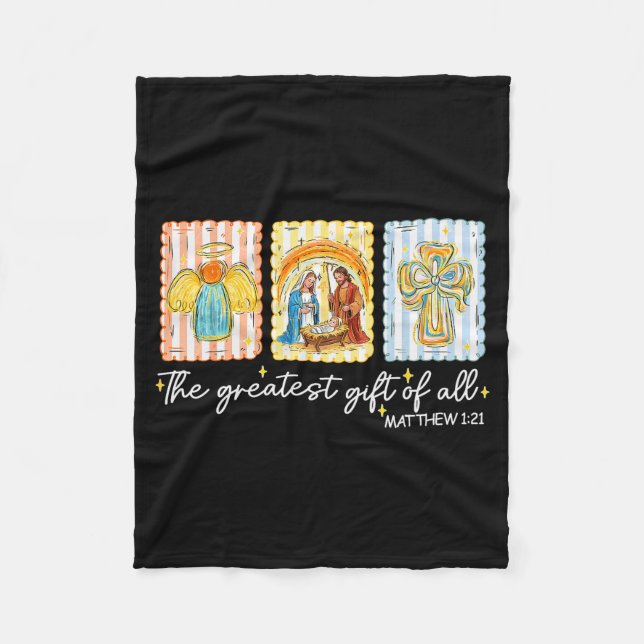 Couverture Polaire The Greatest Gift For All Christmas Nativity Jesus (Devant)