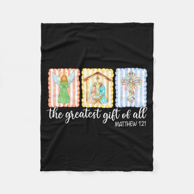 Couverture Polaire The Greatest Gift Of All Christmas Nativity Jesus  (Devant)