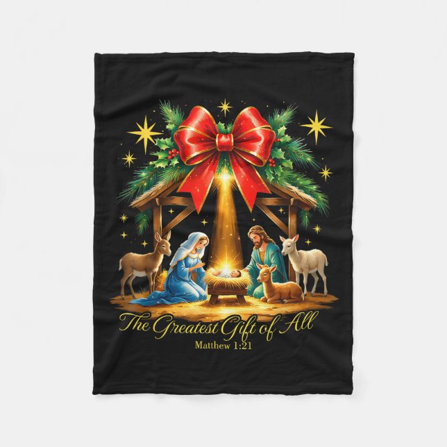 Couverture Polaire The Greatest Gift Of All Nativity Christian Christ (Devant)