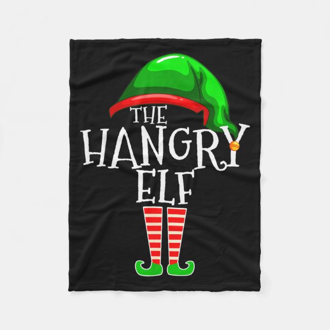 Couverture Polaire The Hangry Elf Family Matching Group Christmas Fun (Devant)