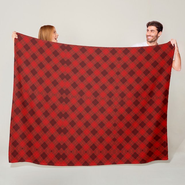 Couverture Polaire The image shows a reversible blanket with a red (Créateur téléchargé)