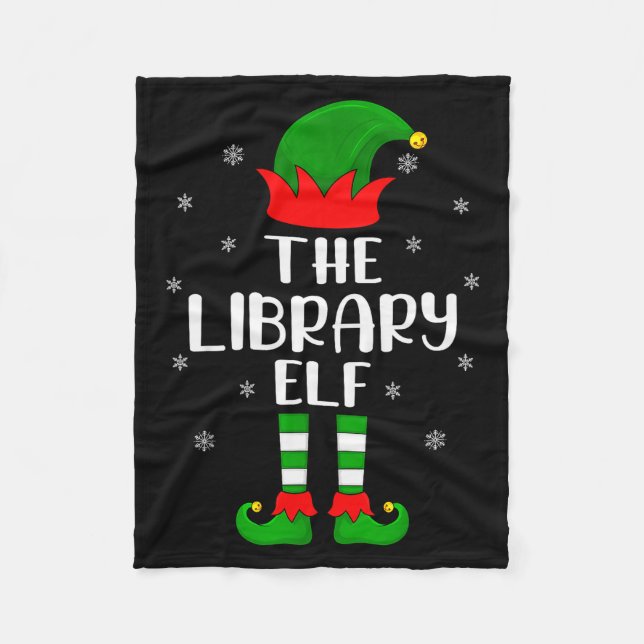 Couverture Polaire The Library Elf Christmas Party Matching Family Xm (Devant)