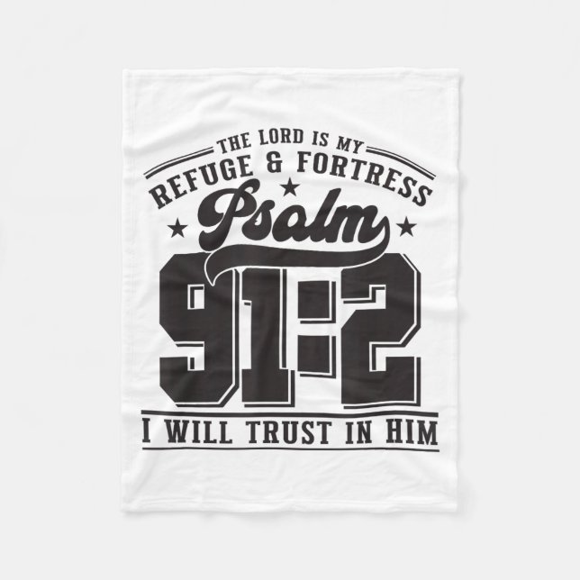 Couverture Polaire The Lord Is My Refuge &amp; Fortress – Psalm 91_2  (Devant)