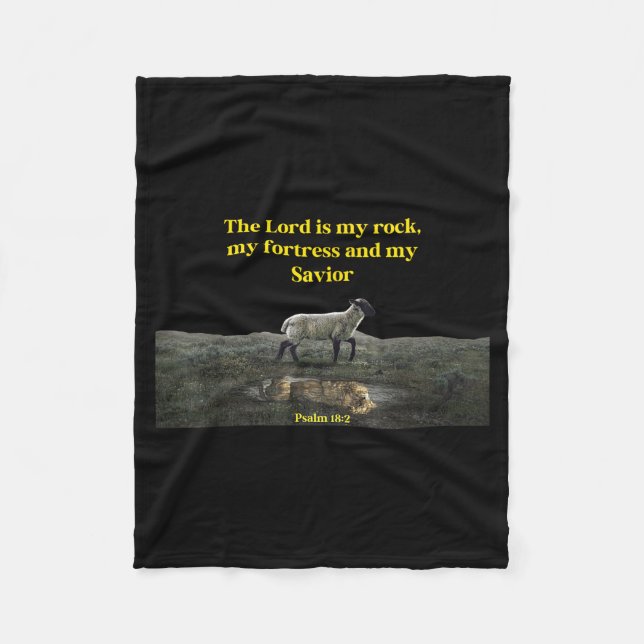 Couverture Polaire The Lord Is My Rock Psalm 18_2 - Christian Values  (Devant)