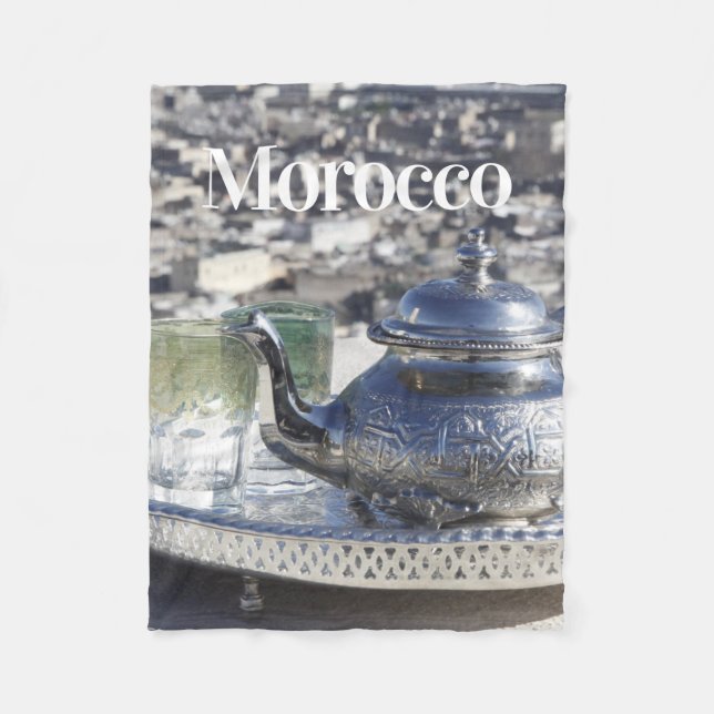 Couverture Polaire Thé marocain | Vêtements traditionnels | Casablanc (Devant)