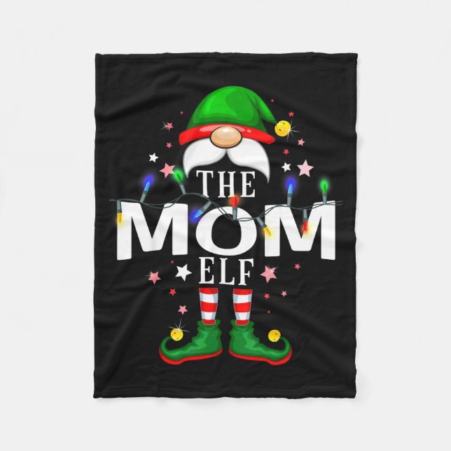 Couverture Polaire The Mom Elf Christmas Family Pajama Party  (Devant)