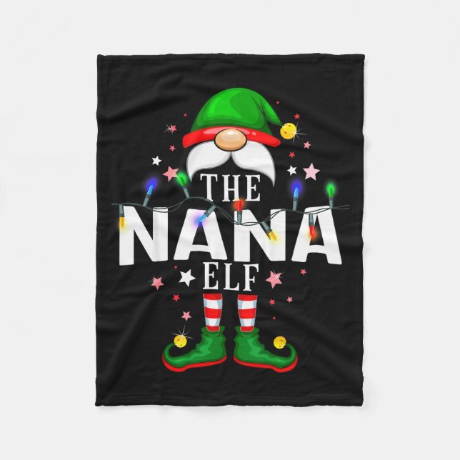 Couverture Polaire The Nana Elf Christmas Family Pajama Party  (Devant)
