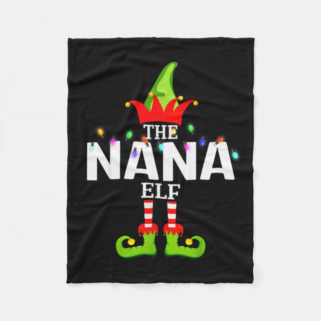 Couverture Polaire The Nana Elf Christmas Matching Pajamas  (Devant)