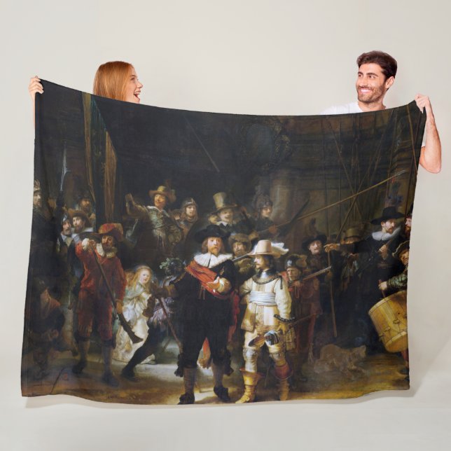 Couverture Polaire The Night Watch, Rembrandt, 1642 (En situation)