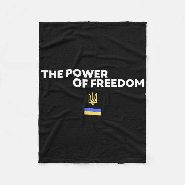 Couverture Polaire The Power Of Freedom Trident Ukrainian Flag Symbol (Devant)