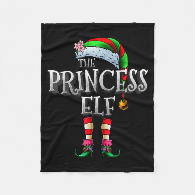 Couverture Polaire The Princess Elf Shirt Matching Family Funny Chris (Devant)