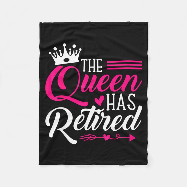 Couverture Polaire The Queen Has Retired Funny Retired Women Retireme (Devant)
