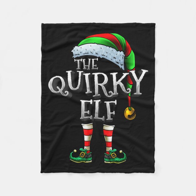 Couverture Polaire The Quirky Elf Shirt Matching Family Quirky Christ (Devant)