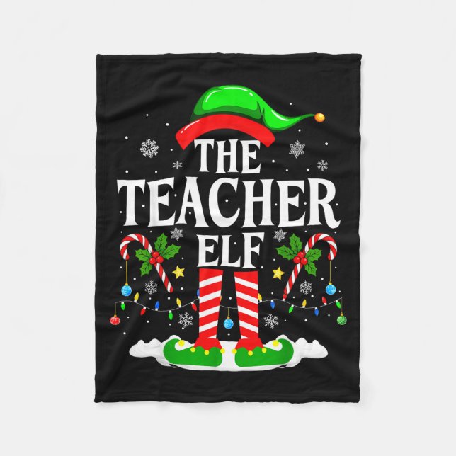 Couverture Polaire The Teacher Elf Funny Xmas Teachers Christmas Teac (Devant)