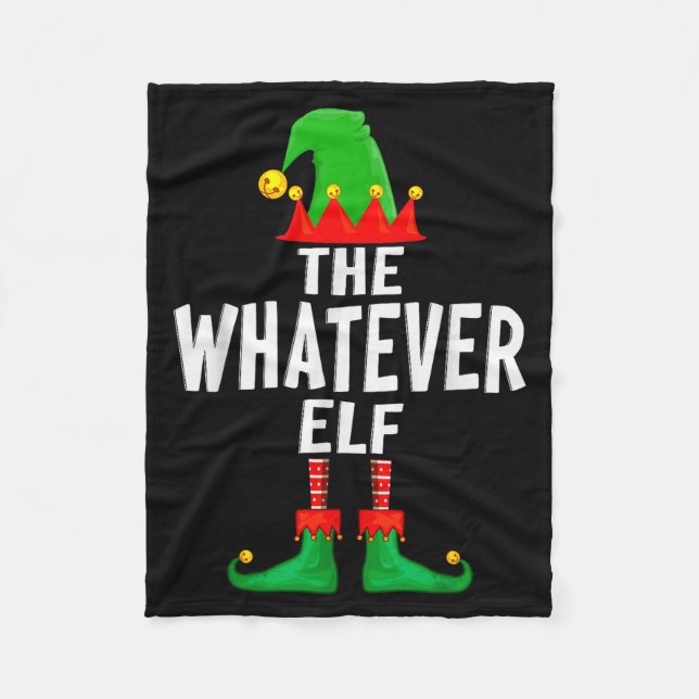 Couverture Polaire The Whatever Elf Matching Family Christmas  (Devant)