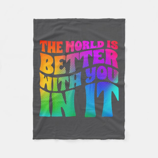 Couverture Polaire The World Is Better With You In It Mental Health A (Devant)