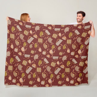 Couverture Polaire Théière de l'heure du thé d'automne Mug Motif de f