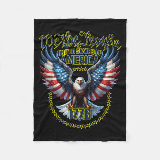 Couverture Polaire Thème aigle design drapeau américain patriotique U