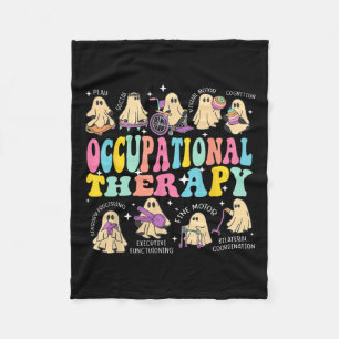 Couverture Polaire Thérapeute d'ergothérapie Halloween Éffrayant Ot