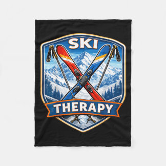 Couverture Polaire Thérapie du ski amateur de ski drôle de skieur cit