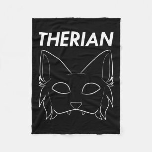 Couverture Polaire Therian Furie Animal Masque Wolf Chat Chien